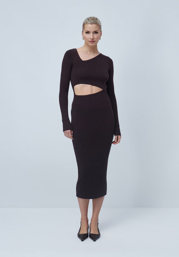 STUDIO LINNEA DRESS - Cocktailkleid/festliches Kleid - dunkelbraun