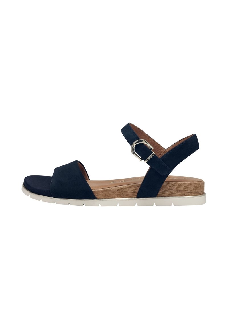 tamaris Sandalen met sleehak donkerblauw