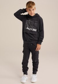 WE Fashion SALTY DOG - Džemperis ar kapuci - grey