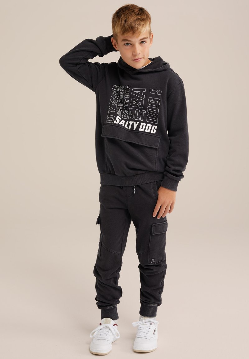 WE Fashion SALTY DOG - Džemperis ar kapuci - grey