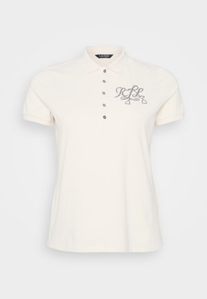 Kermanen polo-paita, joka on valmistettu puuvillasta, lyhythihainen, kauluksellinen ja jossa on pieni kirjailtu logo vasemmassa rinnassa sekä viisi nappia.