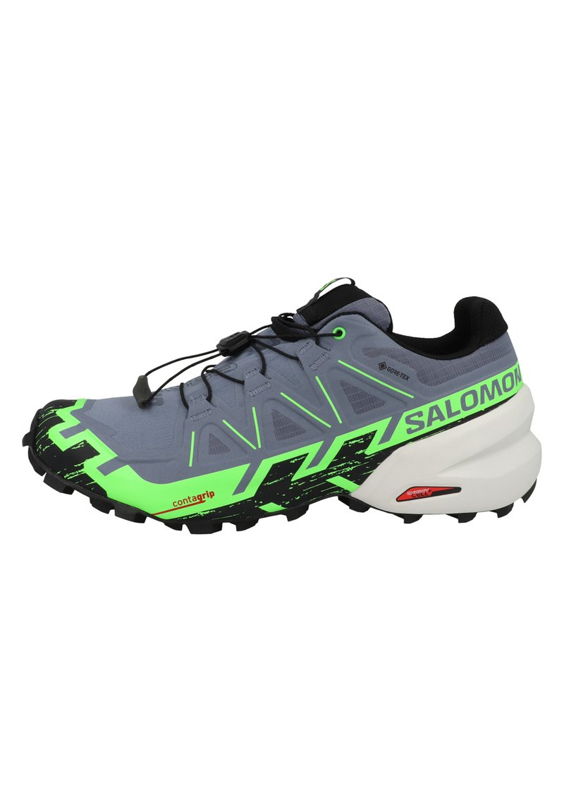 Salomon - SPEEDCROSS 6 GTX - Běžecké boty do terénu - flint stone/green gecko/black, Zvětšit