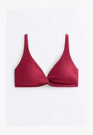 OYSHO GEOMETRIC JACQUARD - Haut de bikini - pink