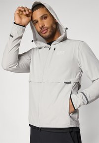 EA7 Emporio Armani HOODIE - Sportinė striukė - gray/violet