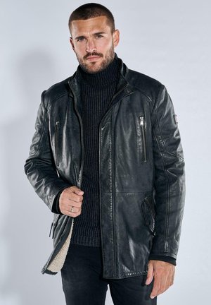 Lederjacke - anthrazit