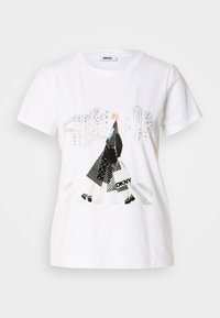 CROSSWALK CONVERSATIONAL - Majica kratkih rukava s printom - white