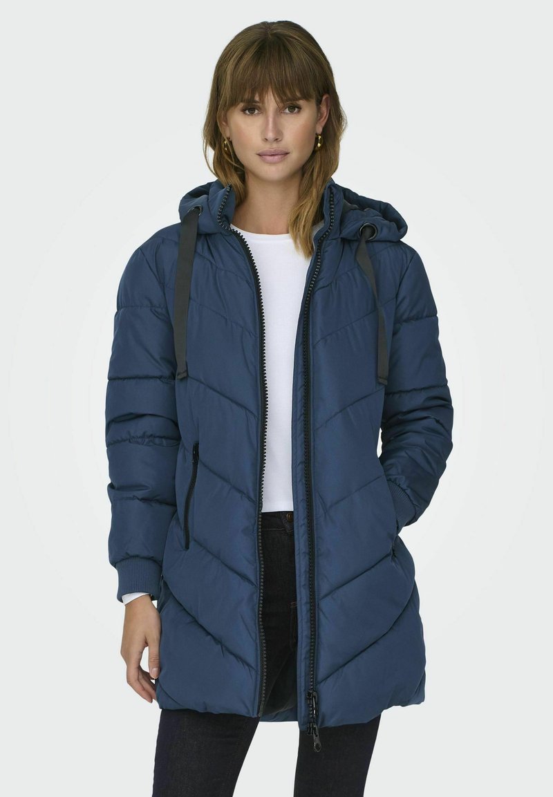 JDY JDYSKYLAR PADDED HOOD - Vinterkappa /-rock - dark denim