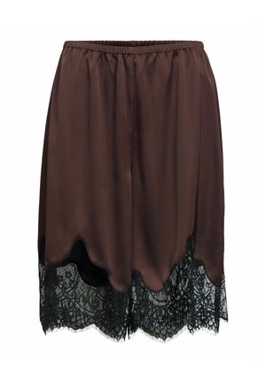 Object, BERMUDA SHORTS SATIN LACE - Lühikesed püksid - seal brown1