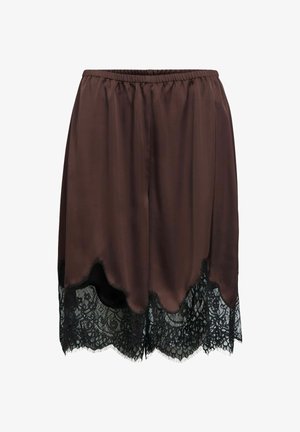 Object, BERMUDA SHORTS SATIN LACE - Lühikesed püksid - seal brown1