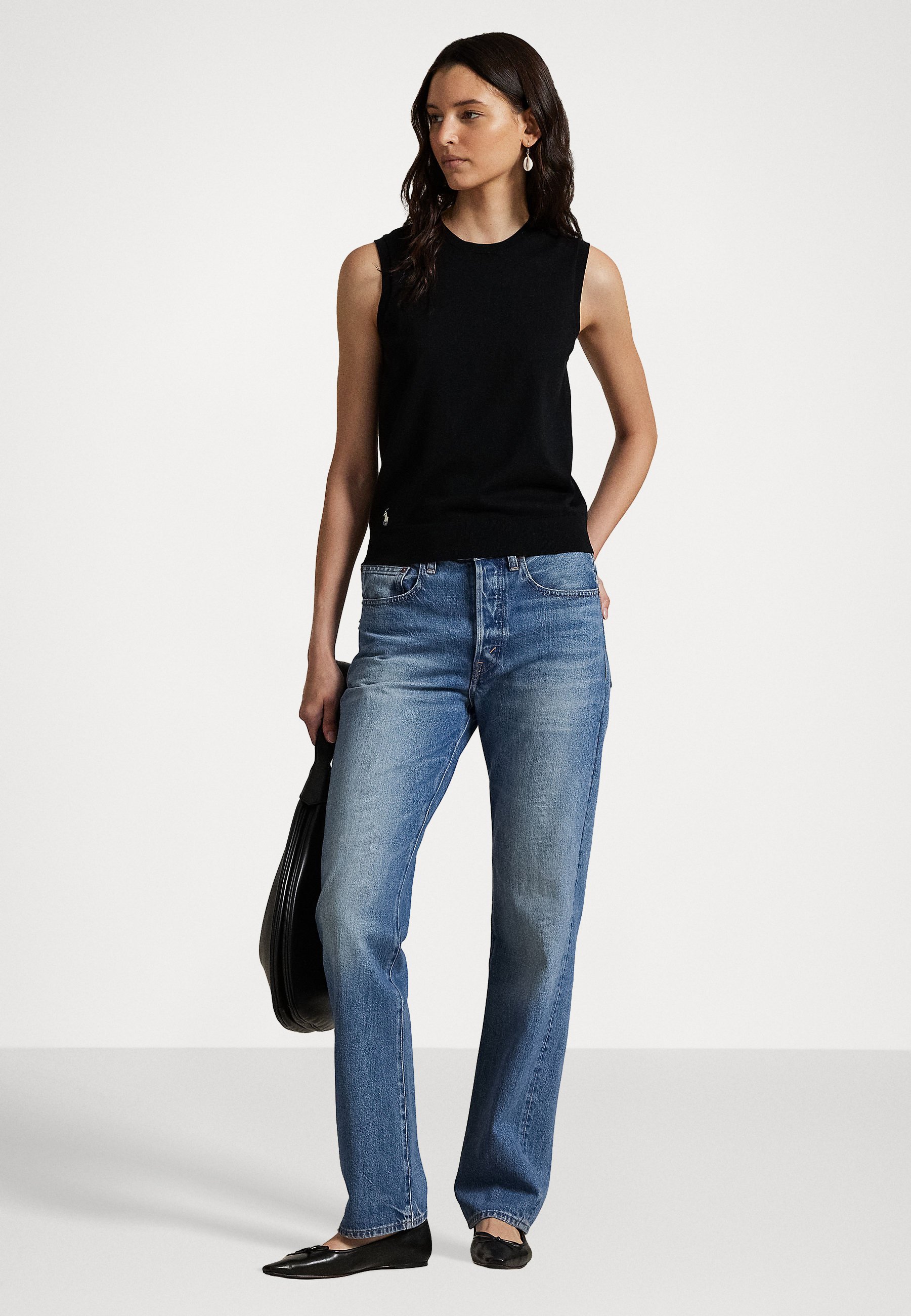 売れ筋商品|||ラルフローレン Tシャツ レディース トップス SLEEVELESS CREWNECK SWEATER - Top - black Polo Ralph Lauren SLEEVELESS CREWNECK SWEATER - Top - black