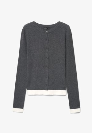 Calliope, MAGLIA TINTA UNITA - Cardigan - grigio antracite melange