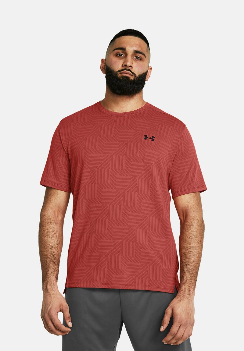 Under Armour TECH VENT GEOTESSA - Športne majice - earthen orange
