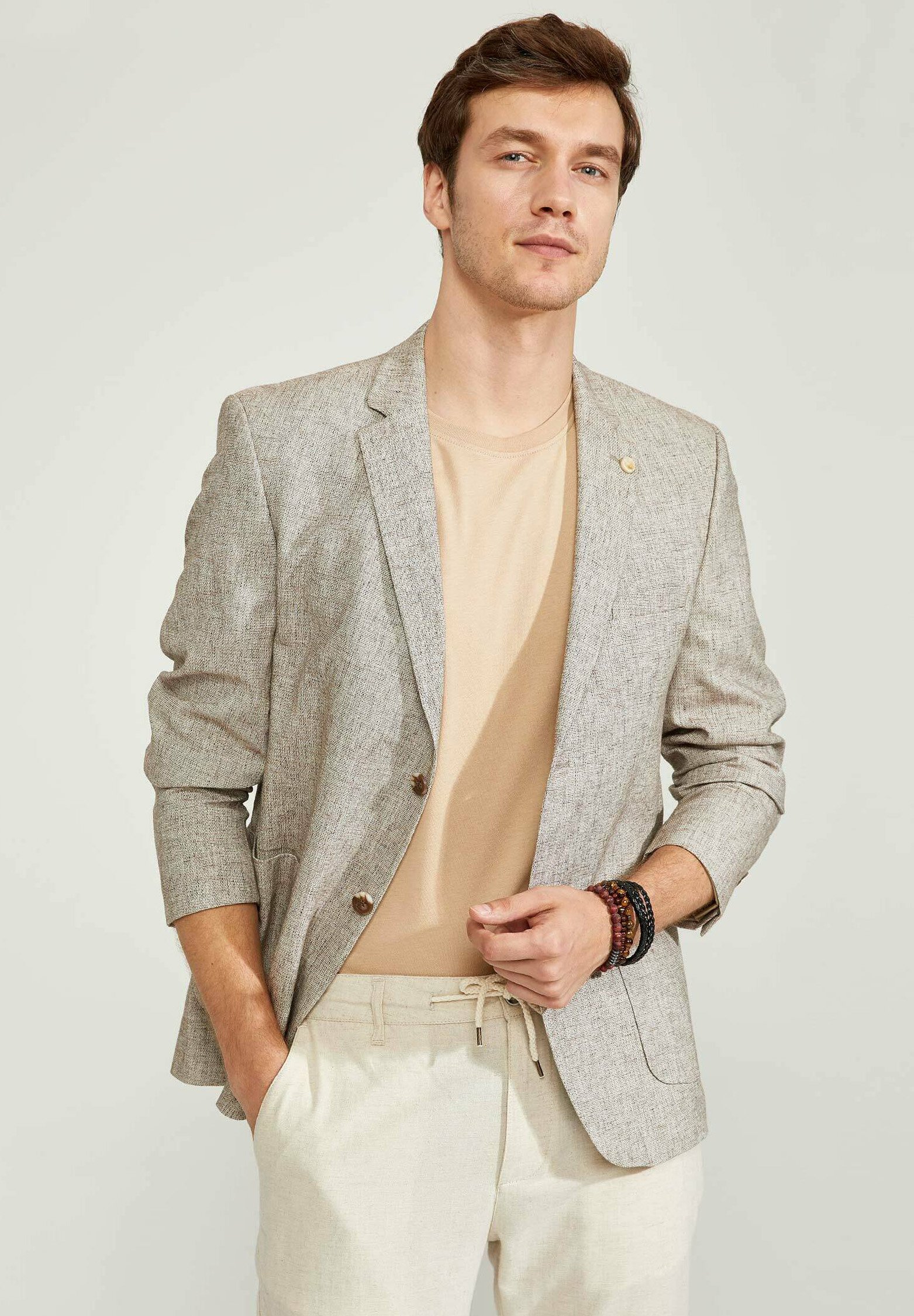 DeFacto Blazer jacket - beige - Zalando.de
