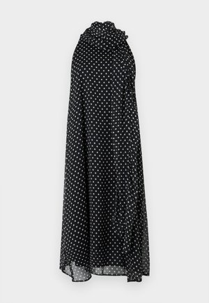 JDY, JDYPOLKA HALTERNECK MIDI DRESS - Jurk - black/white