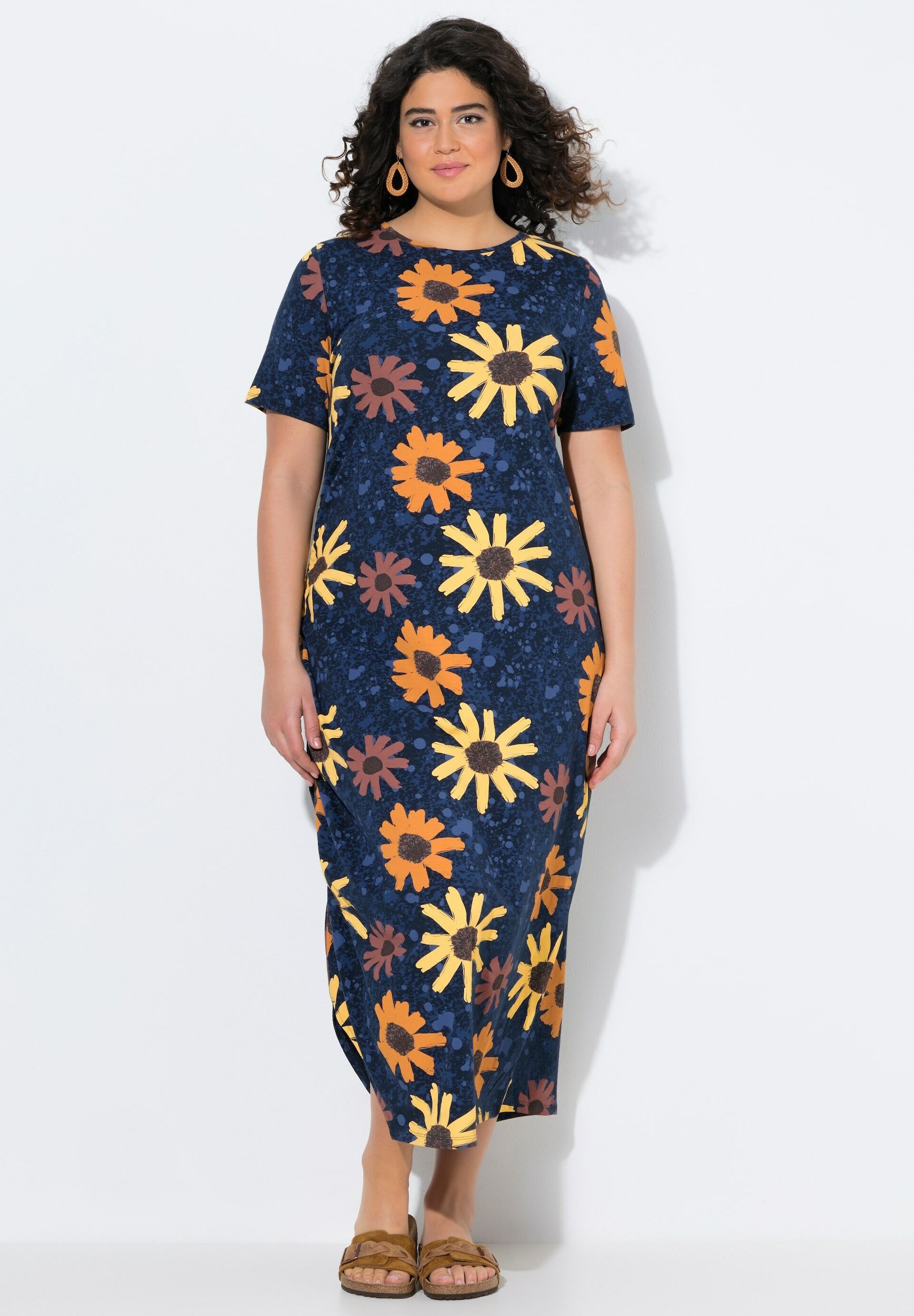 Ulla Popken Robe en jersey - kornblomst blå/bleu