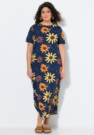 Ulla Popken SUNFLOWER PRINT - Vestido ligero - marine