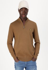 Lyle & Scott QUARTER ZIP - Strikkegenser - wild nettle