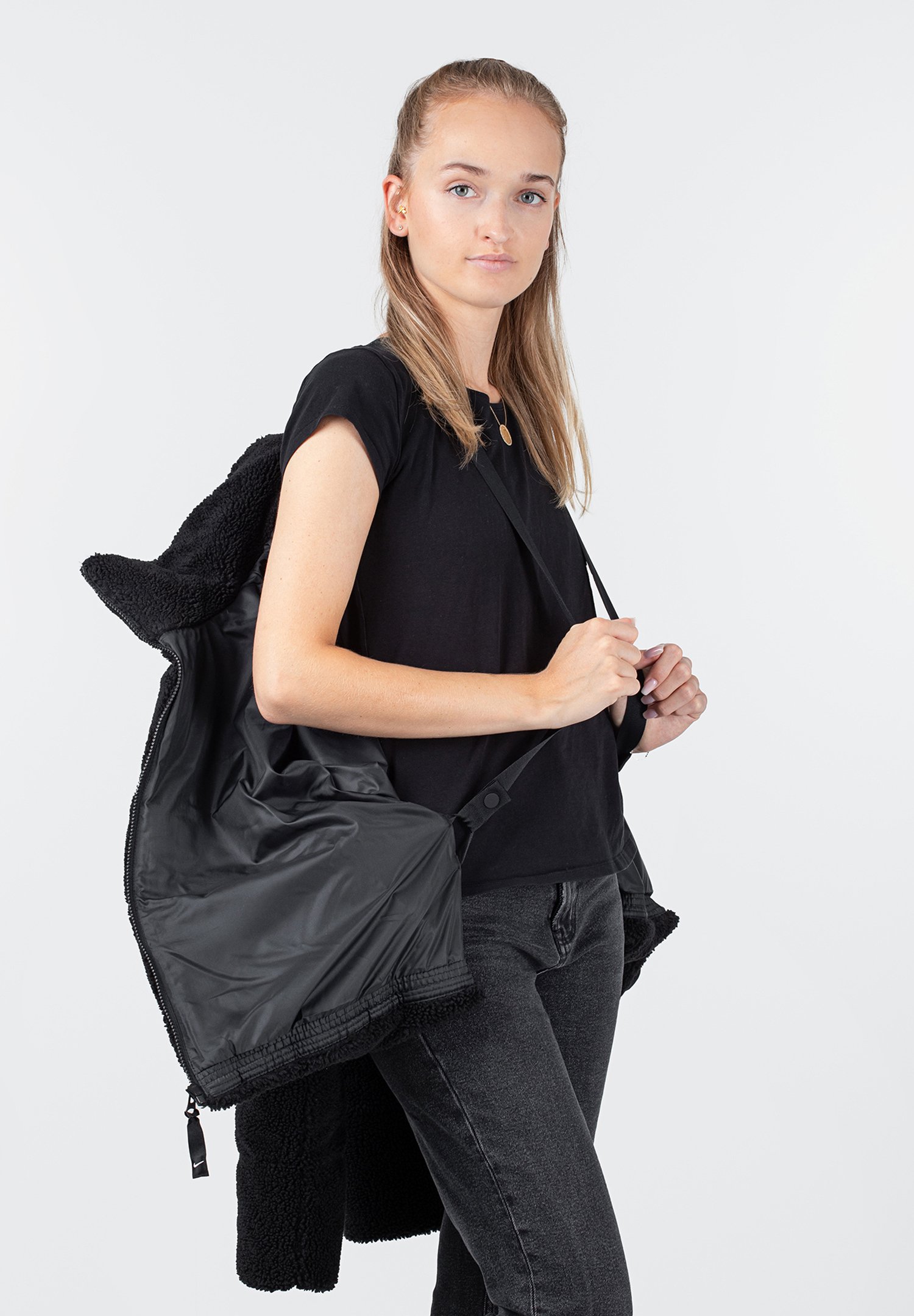 ジャケット・アウター a circle of the peace shell jacket KoZ (コズ) シャイニー フルジップ 中綿ブルゾン L ジャケット