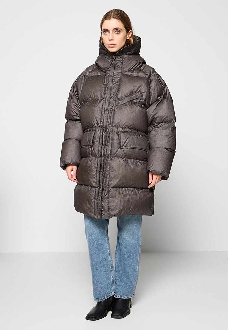 closed Winterjas donkerbruin