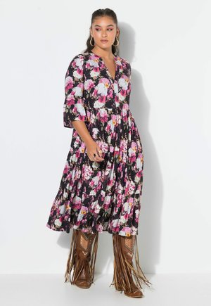 Studio Untold, MIDIKLEID, A-LINE, HORTENSIEN - Jurk - fuchsia pink