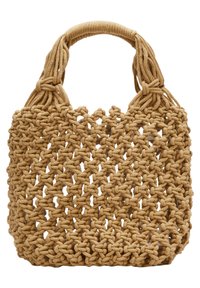 s.Oliver KLEINE SHOPPER VAN MACRAMÉ - Handbag - beige