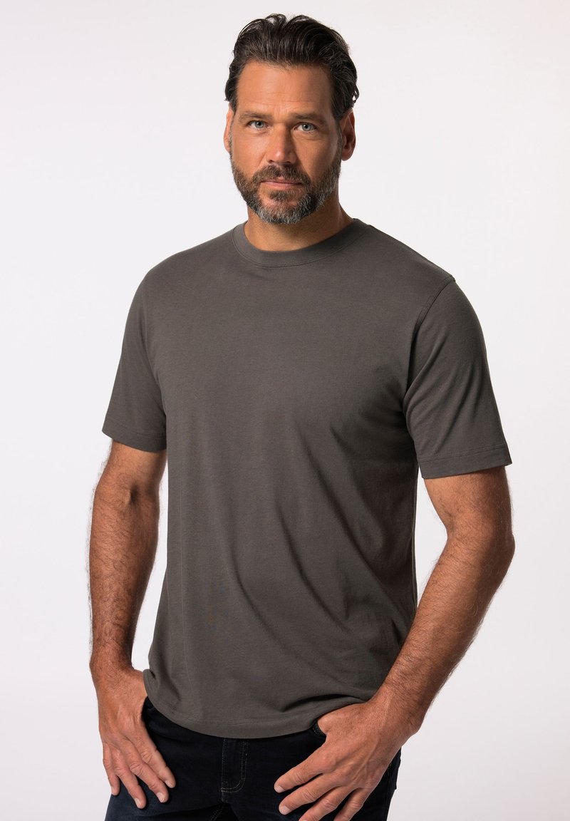 JP1880 MOTIV AUF DER BRUST,RUNDHALSAUSSCHNITT - Camiseta básica - graphite