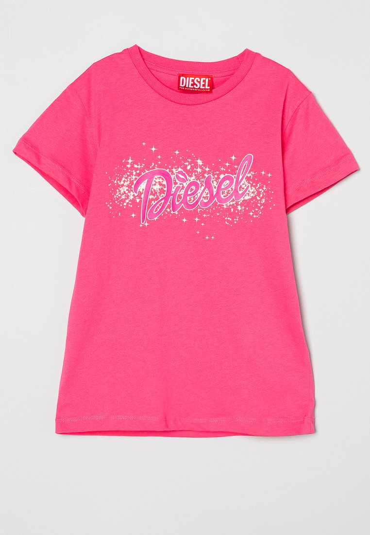 Diesel T-shirt print donkerroze Diesel T-shirt print donkerroze