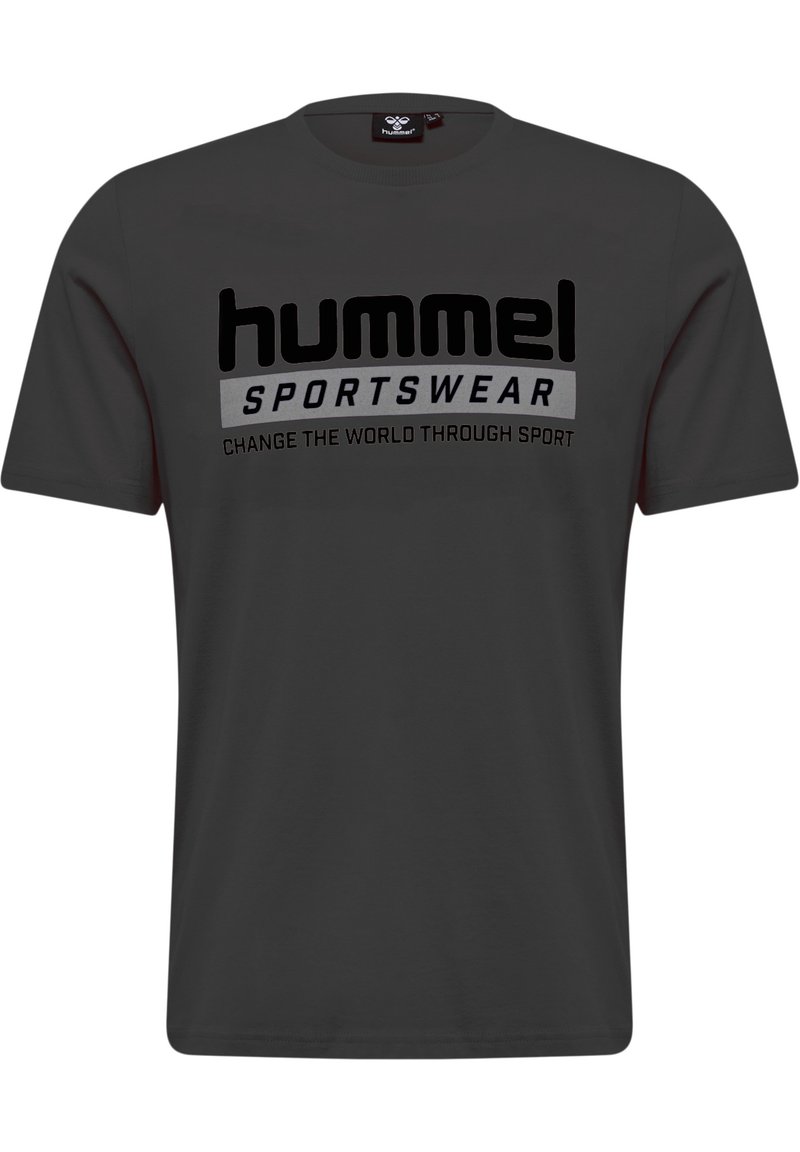 Hummel T-shirt print donkergrijs