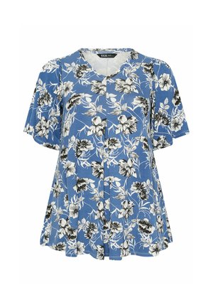 Yours Clothing, PLUS SIZE CASUAL TOPS - Printtipaita - blue