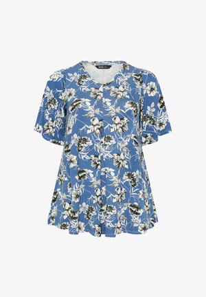 Yours Clothing, PLUS SIZE CASUAL TOPS - Printtipaita - blue
