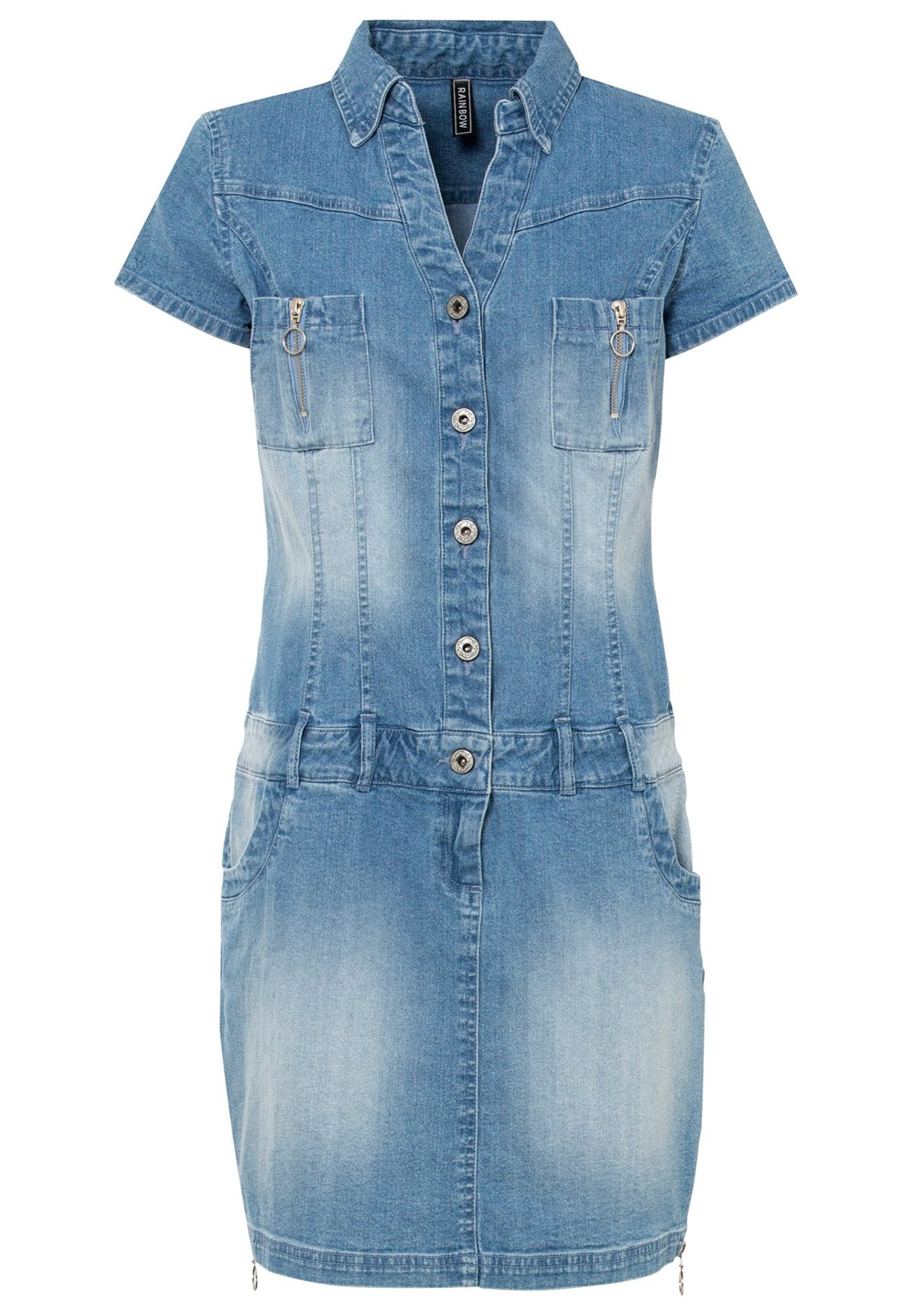 bonprix Vestito di jeans - blau/denim délavé - Zalando