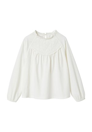 Langarmshirt - wollweiß