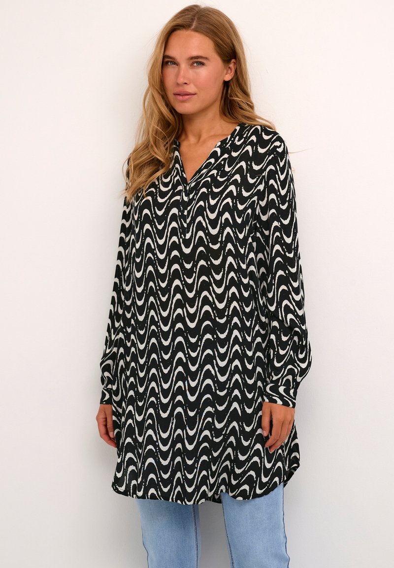 Kaffe - KAMIRA - Tunic - black chalk graphic print, Enlarge