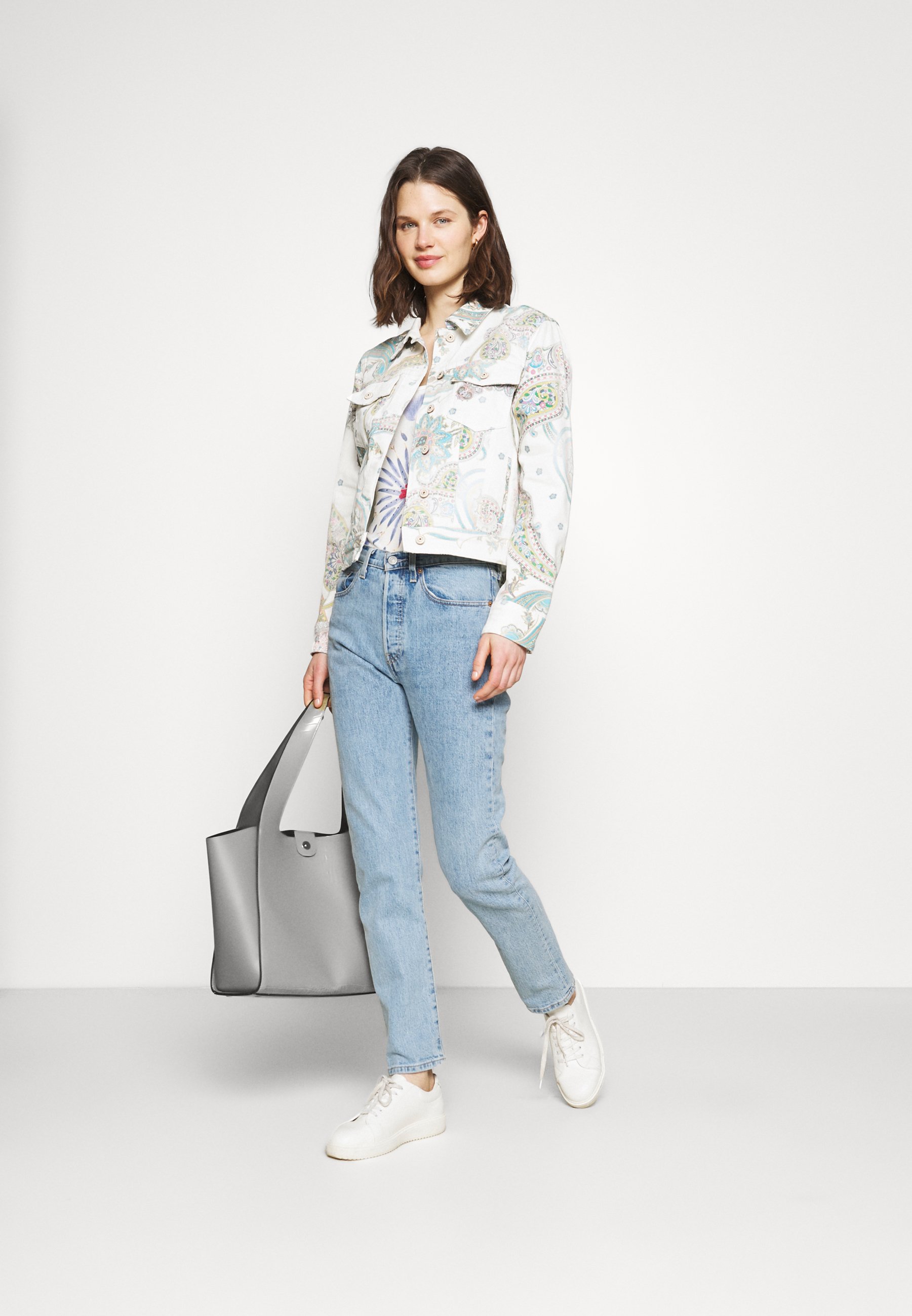 desigual white denim jacket