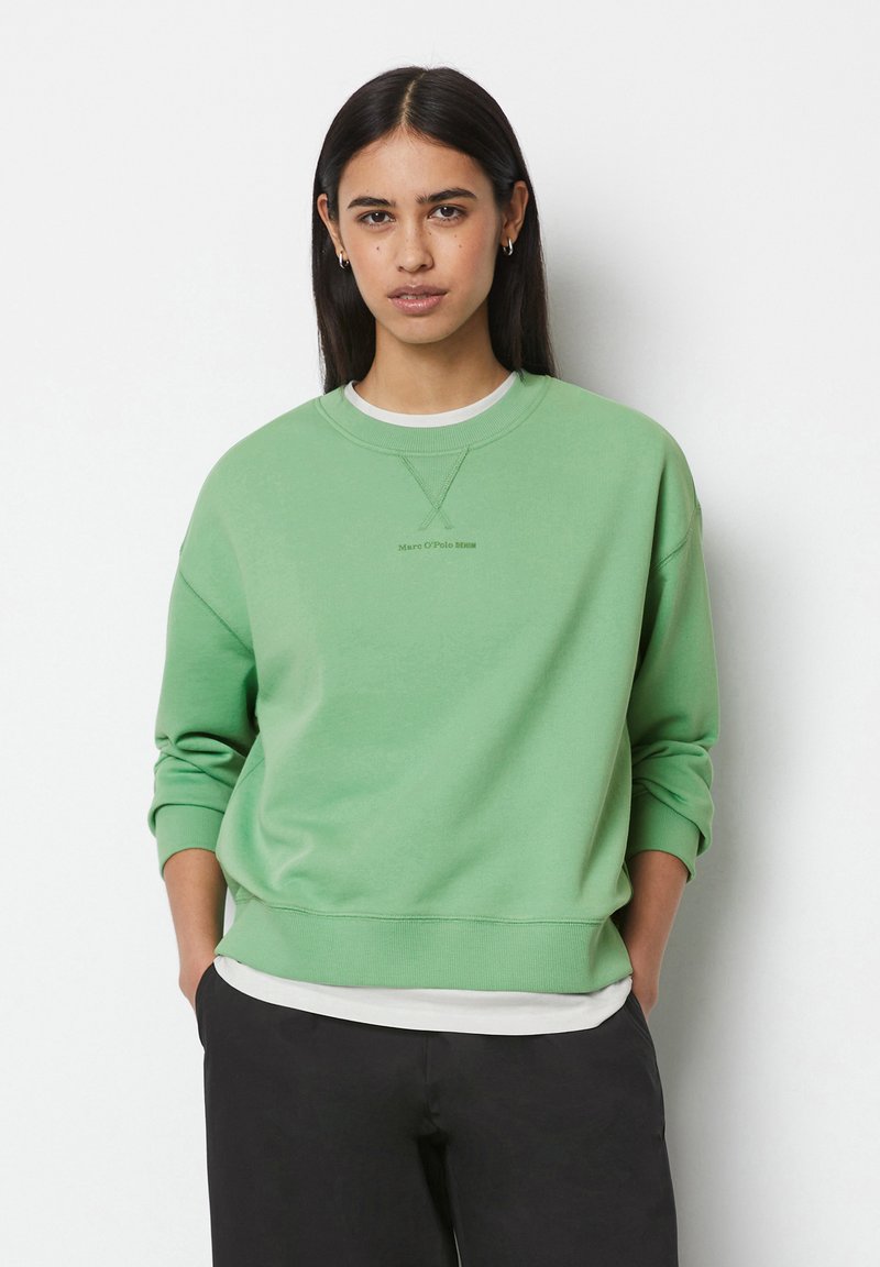 Marc O'Polo DENIM CREWNECK - Sweatshirt - medium green_multi
