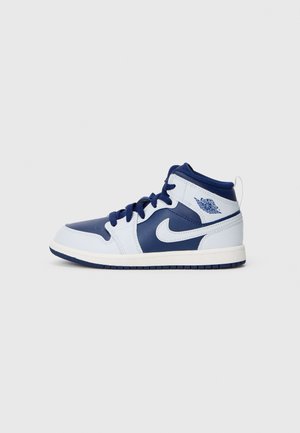 JORDAN 1 MID UNISEX - Kõrge servaga tossud - blue void/pure platinum-coloured/summit white/hot lava/photo blue