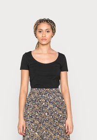 Anna Field 3 PACK - T-shirt básica - black/white/brown