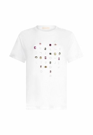 LIU JO WITH APPLIQUÉS - T-shirt con stampa - white