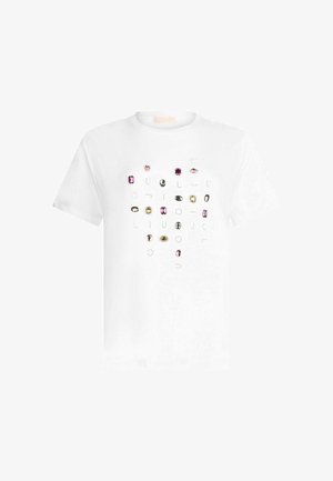 LIU JO WITH APPLIQUÉS - T-Shirt print - white