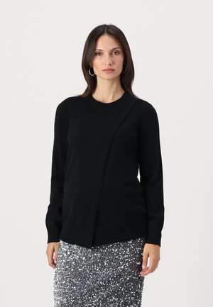 CAPUCINE O NECK - Strikkegenser - black