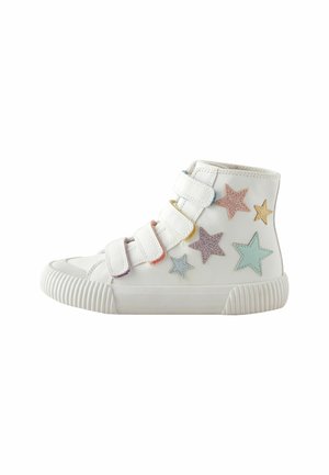 Visoki športni copati - white glitter stars