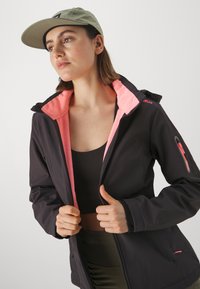 CMP ZIP HOOD - Soft shell jacket - antracite/lotus