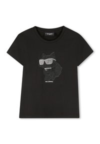 KARL LAGERFELD KIDS SHORT SLEEVES TEE - Tričko s potlačou - black