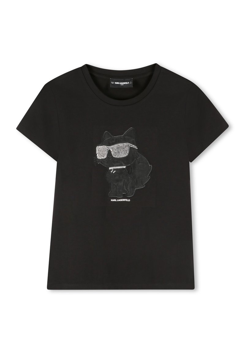 KARL LAGERFELD KIDS SHORT SLEEVES TEE - Tričko s potlačou - black