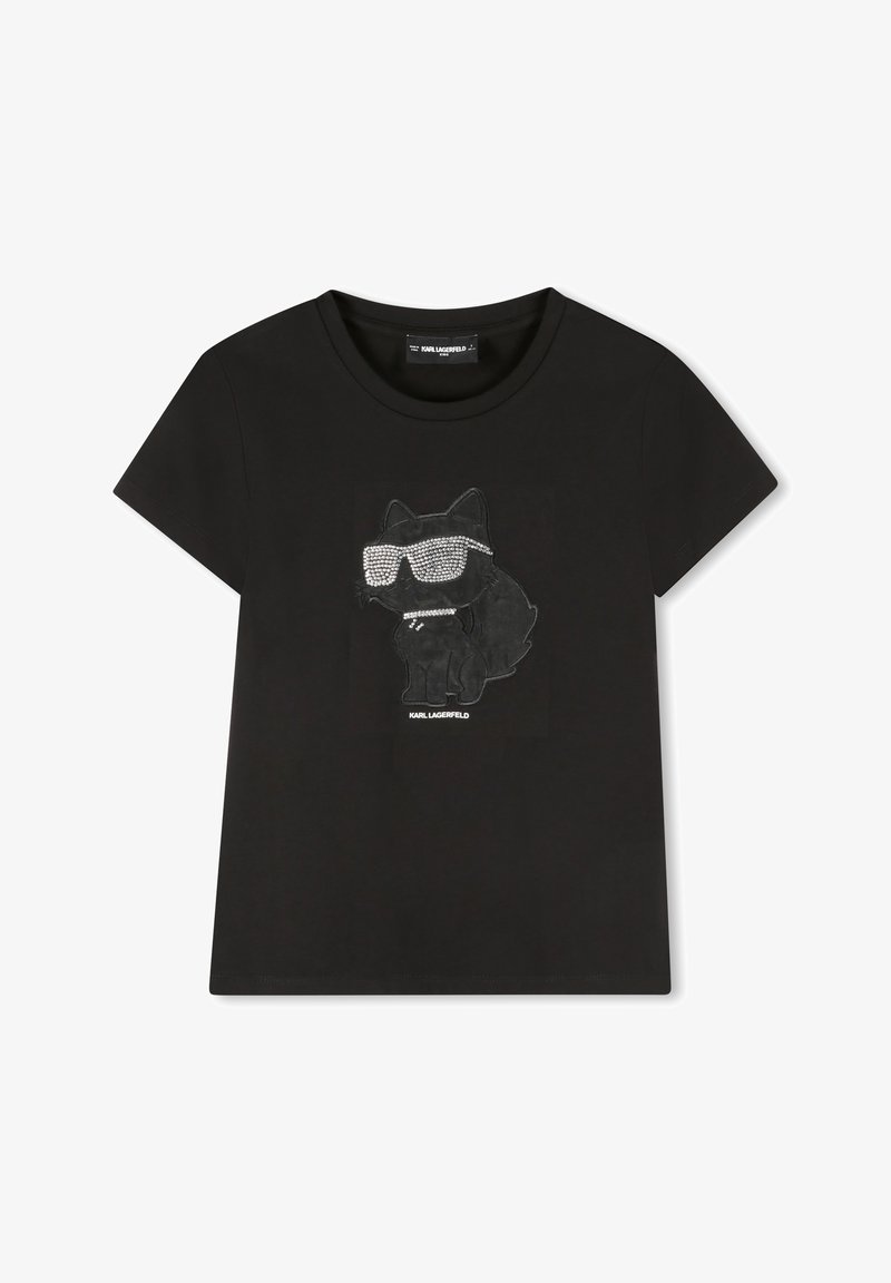 KARL LAGERFELD KIDS SHORT SLEEVES TEE - Marškinėliai su spaudiniu - black