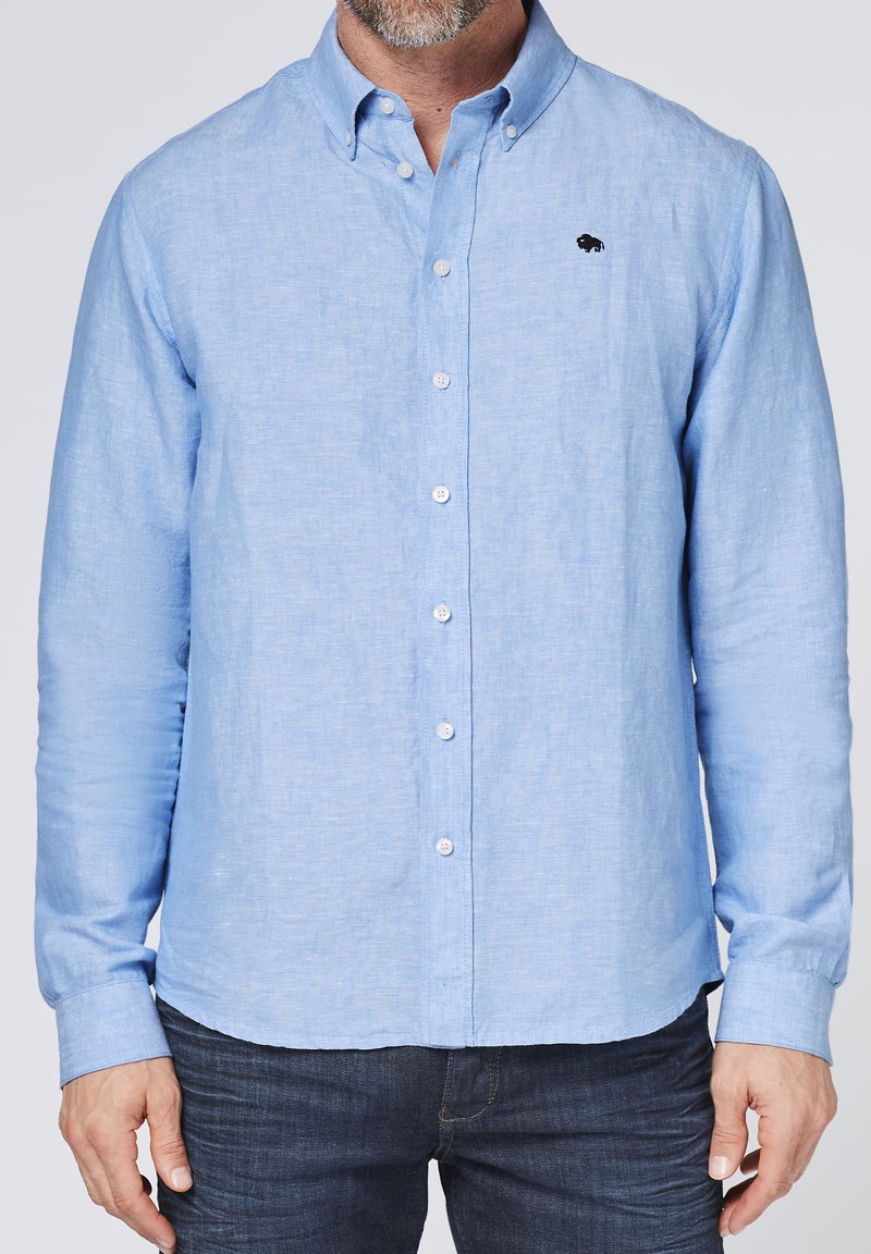 Colorado Denim MIT LOGOSTICKEREI - Shirt - bel air blue melange