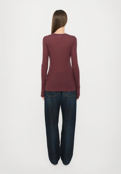 CLOSED LONGSLEEVE - Top s dlhým rukávom - dark raisin red