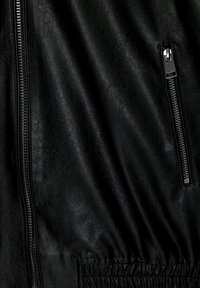 WITH ELASTICATED HEM - Jachetă din imitație de piele - black