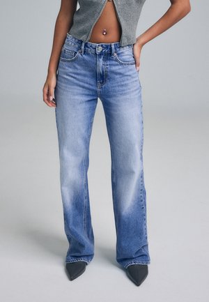 Stradivarius, D92 STRAIGHT WIDE-LEG JEANS - Wide Leg - destroyed denim