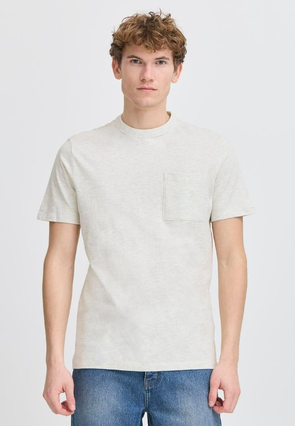 Basic T-shirt - egret melange